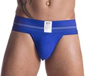 GYM mens 3" Wide Band Classic Athletic Supporter, Royal Blue, Medium