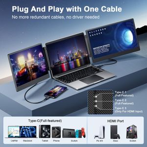 14-Inch Laptop Screen Extender – Portable Dual Monitor Display