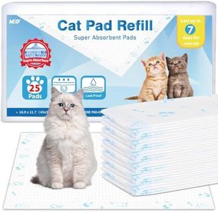 Cat Litter Pads Superior Absorbent 25 Count Scent Generic Refill Compatible with Tidy Cat Breeze Litter System 16.9x11.4 Inch Enhanced Odor Control