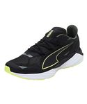 Puma Mens UltraRide Black-Elektro Green-White Walking Shoe - 8 UK (19375305)