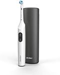 Jordan ® | Clean Smile Electric Toothbrush | Rechargeable Electric Toothbrush with Quick Charge, Long-Lasting Battery, Pressure Sensor, 2 Speed Modes | Includes Travel Case | Black