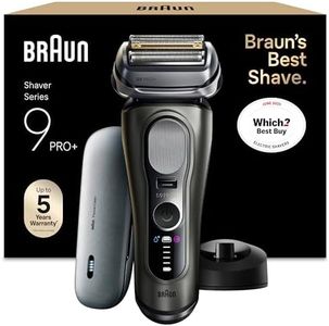 Braun Series 9 PRO+ Electric Shaver, Wet & Dry Razor for Men with 5+1 Ultra Thin Precision Blades, Pro SensoAdapt, Up to 60 min, PowerCase, Charging Stand, (Model 9625S), Graphite