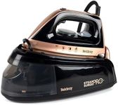 Beldray Steam Station Iron – Steam Generator Iron, Detachable 1.2L Water Tank, Smooth Glide Soleplate, Powerful Steam Burst, Vertical Steam, Adjustable Temperature Dial, 2400W, Rose Gold, BEL01137-150