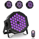 KRIDERISH UV Black Lights for Glow Party, 36 LED UV Par lamp DMX512 with Remote Control Stage Strobe Lighting for DJ KTV Disco Bar Band Christmas Halloween Wedding