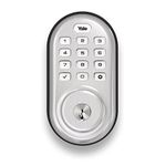 Yale Assure Lock Push Button Keypad with Z-Wave, Satin Nickel-Works with Your Smart Home, Including SmartThings and Wink (YRD216ZW2619)