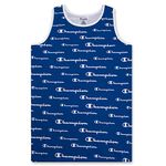 Champion Big and Tall Men's Workout Tank Top - Sleeveless Gym Jersey Muscle Shirt Royal White 4XLT