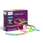Philips 5 Meter Wi-Fi Smart LED Strip Light with Music Sync, Voice Control & Dimmable Feature | Color Changing RGB Strip Light for Ceiling coves, tv | Pack of 1 (Wiz) Polycarbonate,Multicolor
