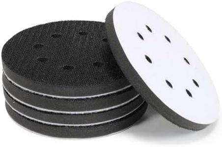 5 Pack 5 Inch 8 Holes Interface pad,Orbital Sander Foam Pad,5" Foam Sanding Pads,Hook and Loop Soft Density Sponge Cushion Buffer Backing Pad for Orbital Sander