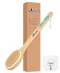 eHomeA2Z Shower Brush with Soft and Stiff Bristles, Bath Dual-Sided Long Handle Back Scrubber Body Exfoliator for Wet or Dry Brushing (Pack of 1)