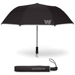 The Weatherman Umbrella - Collapsible Umbrella Made with Teflon-Coated Fabric - Built to Withstand Winds Up to 55 MPH