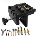 Multifunction Woodworking Doweling Jig Kit Adjustable Drilling Guide Puncher Locator For Furniture Connecting Carpentry Tools