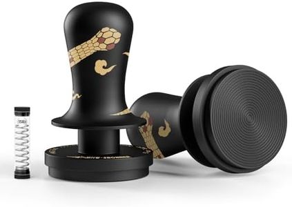 MHW-3BOMBER 58.35mm Espresso Tamper Snake Pattern Edition - 3 Spring Loaded Coffee Tamper with Sound Feedback - Barista Tamper Tool - Ergonomic Handle Ripple Base T6079TS-OS