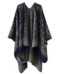 Bestshe Women's Knitted Poncho Wrap