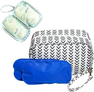 Breastmilk Cooler Bag with Ice Pack - Insulated Breast Milk Cooler Travel Bag - Small Breastmilk Storage Bag Cooler with Detachable Wrist Strap