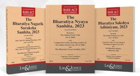 New Criminal Laws (Set of 3 Bare Act) (Bharatiya Nagarik Suraksha Sanhita), (Bharatiya Nyaya Sanhita), (Bharatiya Sakshya Adhiniyam),2023