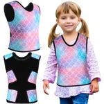 Janmercy Compression Vest for Kids Deep Pressure Comfort, Sensory Compression Weighted Vest for Kids Children Toddler(Mermaid)