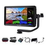 FEELWORLD FW568 V3 6Inch 4K Camera Field Monitor,FULL HD 1920x1080 3D lUT DSLR Camera Monitor with 2800mAh Battery Carry Case Sunshine Hood HDMI Input Output Tilt Arm Power Output for Stabiliser