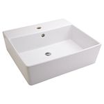 American Standard 0552001.020 Loft Above Counter Sink with Faucet Hole, White