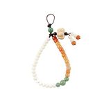 Phone Wrist Strap Chinese Style Bead Jade Wrist Lanyard Cellphone Chain Holder Hand Charm Mobile Phone Hanging