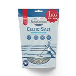 Seba Garden Celtic Sea Salt Grey, 1kg, Award-winner Salt, Certificated Organic Reseallable Bag of Grey Sea Salt, Hand Harvested, Contains Over 82 Essential Minerals
