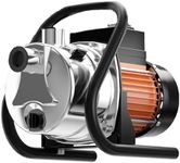 SHANGDA Portable Electric Shallow Well Water Transfer Pump 1.6 HP 1800 GPH for Garden Booster Sprinkler Irrigation Lawn with Adapters