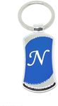 AUGEN Stainless Steel Alphabet Letter N Blue Keychain Metal Initials For Car & Bike Gifting With Key Ring Anti-Rust (Pack Of 1) - 4