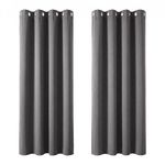 Deconovo Thermal Insulated Bedroom Blackout Curtains Ring Top Blackout Curtains for Kids Bedroom 46 x 72 Drop Inch Light Grey 2 Panels