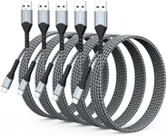 FEMORO Micro USB Cable 6Ft 5 Pack, USB Type A to Micro USB 2.0 Charger Cables Data Transfer & Charging12W Android Cord for Kindle PS4 Xbox One Smartphone and More MicroUSB Device