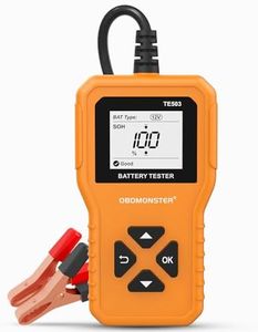 Autobatterietester 6V 12V 24V, Autobatterie messgerät-Tester 100-2000CCA 2-220Ah Batterietester Kfz Batteriestatusprüfung Anlasstest Ladetest,Alternator Analyzer für Auto Motorrad ATV SUV Boot