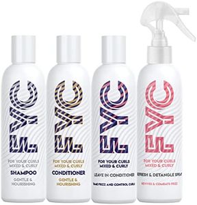 FYC Gentle & Nourishing Bundle for Curly Hair. 4 x 250ml Curly Hair Products Includes Curly Hair Shampoo and Conditioner, Refresh & Detangle Spray and Leave In Conditioner