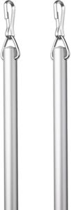 EverTrack Curtain Wand - Aluminum Curtain and Drapery Pull Rod with Stainless Steel Hardware for Curtains, Draperies, and Room Divider Curtains - 48 Inches, Satin Nickel - Pack of 2