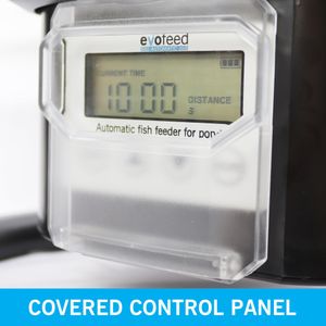 Evolution Aqua EvoFeed Automatic Fish Feeder – Outdoor Battery-Powered Pond Food Dispenser with Timer