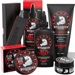 Bossman Complete Beard Kit - Men's Beard Oil Jelly, Fortify Shower Conditioner, Balm, Mustache Wax and Comb - Beard Softener, Growth, Care and Grooming Products Kit (Hammer)