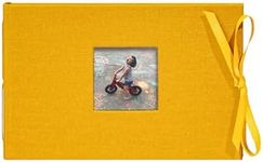 Kolo Noci Small 4x6 Photo Album, Holds 24 Photos, Ideal for Weddings and Baby Books, Indian Yellow