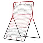 Franklin Sports Baseball Rebounder Net - 3-Way Baseball + Softball Pitchback Net + Fielding Trainer - Bounce Back Net for Fielding + Throwing Practice,red