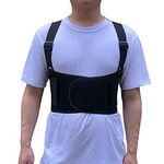 Rib Brace Chest Binder Belt for Men and Women, Breathable Rib Support Wrap for Cracked, Fractured or Dislocated Ribs Protection, Compression Rib Cage Brace for Bruised or Broken Ribs (XX-Large)