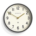 NEWGATE® Master Edwards Wall Clock - Metal Clock - Analog Wall Clock - Mid-Century Clock - Kitchen Wall Clocks - Round Wall Clock - Easy to Read - British Design (Blizzard Gray)