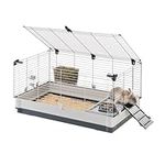 Ferplast Cage for Rabbits Guinea Pigs with Large Living Space, Small Animal House, Small Pet Cage, 100 x 60 x 50 cm