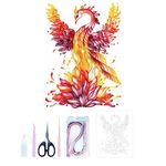 Uniquilling Quilling Kit, Paper Quilling Kits, 16 * 20-in Phoenix Paper Filigree Kits with Quilling Tools& Using Manual, DIY Quilling Artwork Modern Wall Art for Living Room