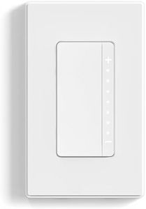 ELEGRP Dimmer Switch, Digital Dimmer Light Switch for LED Lights 150W, INC/HAL 450W,Single Pole & 3 Way LED Dimmer Switch, Needs Neutral Wire, Wall Plate Included, UL Listed, 1 Pack, Matte White