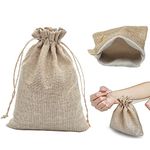 Burlap Bags, 20 Packs 8”x12” Drawstring Pouch Candy Gift Burlap Bag Linen Pockets for Wedding Party Birthday Party Thanksgiving Halloween Christmas New Year Valentine's Day (8”x12”)