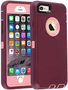 smartelf Case for iPhone 6 Plus/6s Plus Heavy Duty With Built-in Screen Protector Shockproof Dust Drop Proof Protective Cover Hard Shell for Apple iPhone 6+/6s+ 5.5 inch-Purple/Pink