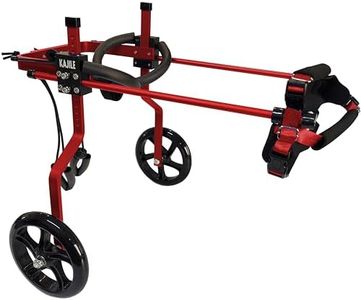 KAJILE Silla de Ruedas ajustanble de 2 Ruedas RARA Perros Grandes,Tamaño L-1 RARA La Rehabilitación de Las Patas traseras,se Ajustan a la Altura 37-47cm,Ancho 19-25cm,Longitud 27-35cm