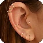 Small Cartilage Hoop Earrings for W