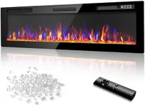 Vitesse 72 inch Ultra-Thin Electric Fireplace in-Wall Recessed and Wall Mounted Fireplace Heater,Linear Fireplace with Multicolor Flame,Timer,Low Noise,750/1500W,Touch Screen & Remote Control(72’’)