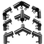 Aoneky 1 3/8" Corner Canopy Fittings Couplers Kit - Frame Carport Coupling Connectors - Plate Fitting for Golf Basebal Batting Cage Canopy Tent (6 Leg)