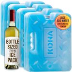 Kona Blue Ice Large Ice Packs for Coolers - Long Lasting Design - Refreezable Reusable Cooler Ice Pack (4)