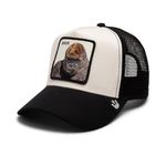 Goorin Bros. The Farm Unisex Original Adjustable Snapback Trucker Hat, Black/White (The Boss), One Size