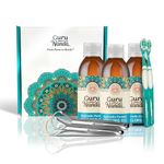 3 Pk GuruNanda Oil Pulling Natural Mouthwash Ayurvedic Blend of Coconut Sesame Sunflower Peppermint Oils. A Refreshing Oral Rinse - Helps Bad Breath Healthy Gums + Whitens Teeth. (8.45 fl. oz).