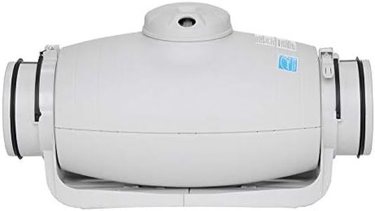 Soler & Palau S&P TD-200S Inline Duct Exhaust Fan, off-white reinforced plastic, 8" Round